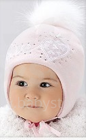Marika Art.MZ-0148 Mojo Serduszko Тёплая шапочка для малышей с помпоном