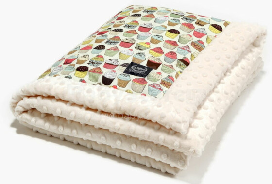 La Millou Art. 83419 Infant Blanket Thick Cupcakes Ecru Augstākās kvalitātes divpusēja sedziņa (65x75 cm) 