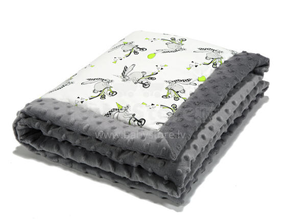 La Millou By Mommy Draws Art. 83435 Infart Blanket Funny Bunny Grey