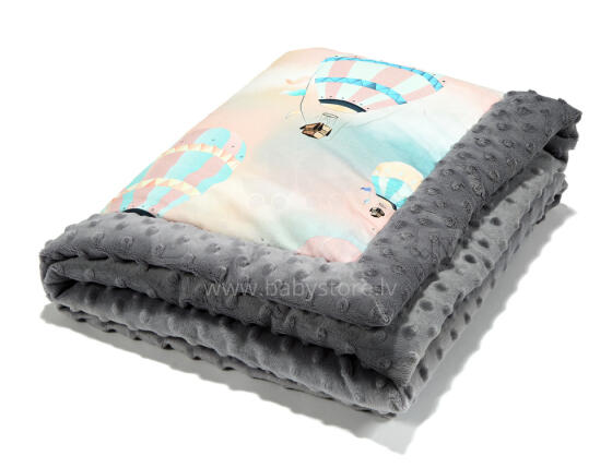 La Millou By Wikilistka Art. 83436 Infart Blanket Vintage Ballons Grey