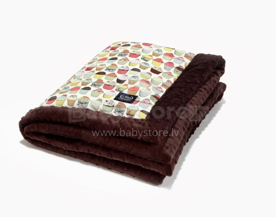 „La Millou“ menas. 83444 „Infart“ antklodė „Cupcakes Chocolate Premium“ kokybės dvipusė antklodė (65x75 cm)