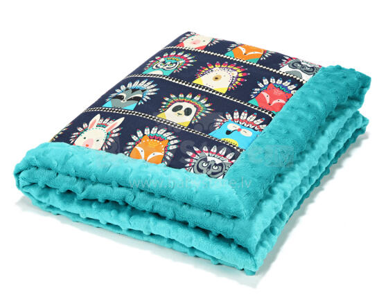 La Millou Art. 83445 Infart Blanket Indian Zoo Teal