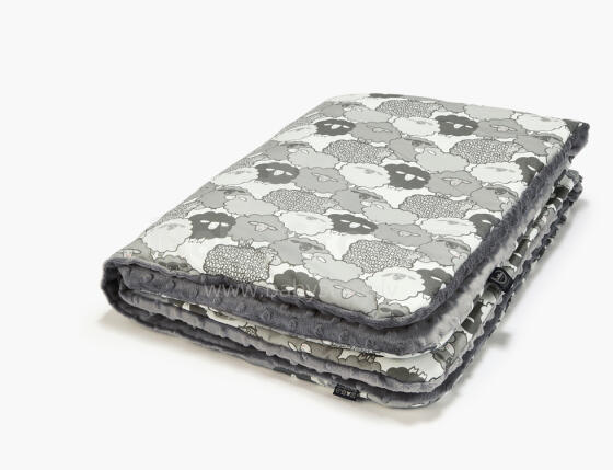 La Millou Art. 83463 Toddler Blanket Graphite Sheep Family Grey