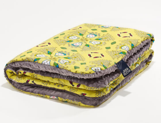 La Millou By Anna Mucha Art. 83490 Toddler Blanket Skulls Yellow Grey