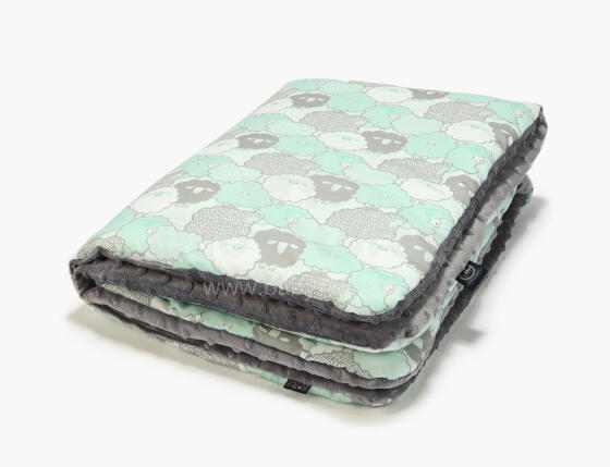 La Millou Art. 83513 Preschooler's Blanket Mint Sheep Family Grey