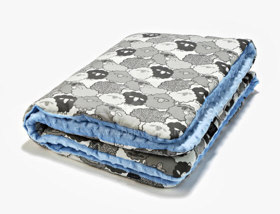 La Millou Art. 83515 Preschooler's Blanket Graphite Sheep Family Sky