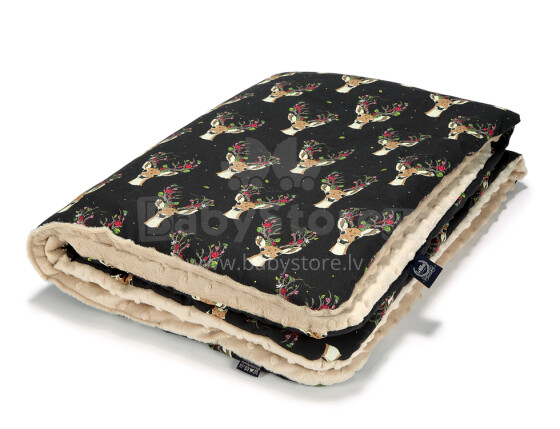 La Millou By Katarzyna Zielinska Art. 83485 Toddler Blanket Oh My Deer Latte Высококачественное детское двустороннее одеяло (80x100 см)