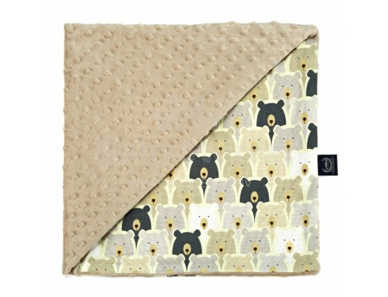 La Millou Art. 83548 Light Blanket M Pure Bears Latte Высококачественное детское двустороннее легкое одеяло (80x100 см)