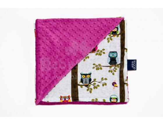 La Millou Art. 83559 Light Blanket M Owl Radio Raspberry