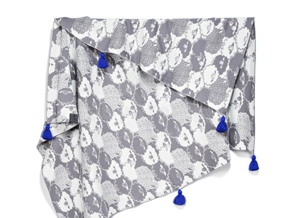 La Millou Art. 83611 Mr. Big Cotton Tender Blanket Chaber Grey Sheep