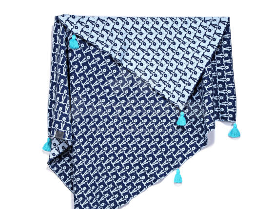 La Millou Art. 83616 Mr. Big Cotton Tender Blanket Blueberry Bears