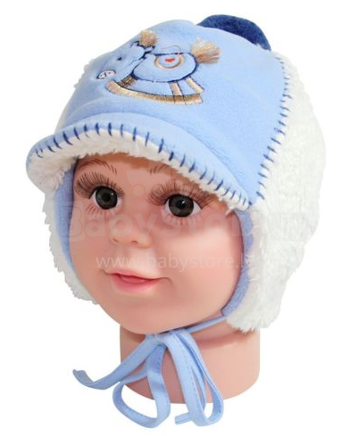 Krochetta Art.572 Тёплая шапочка для малышей c помпоном