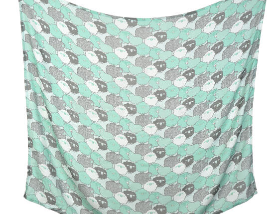 La Millou Art. 83942 Bamboo Muslin Mint Sheep Family