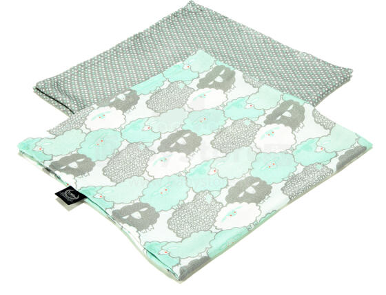 La Millou Art. 83950 Bamboo Muslin 2 Pack Mint Sheep Family&Minty Dots