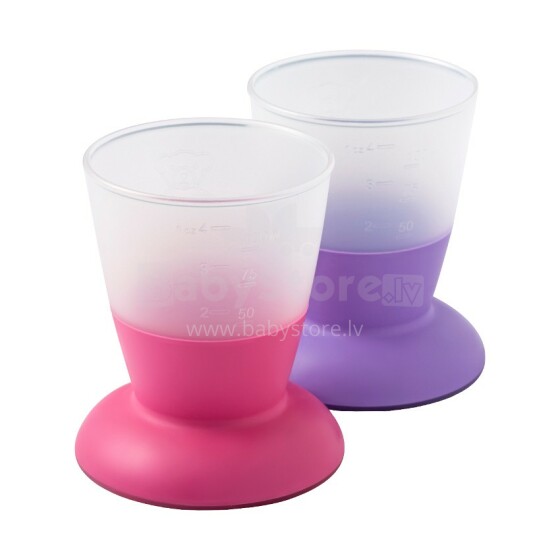 Babybjorn Training Cup Pink/Purple Art.072107 Moderna Krūze-pudelīte 100ml (komplektā 2 gab.)
