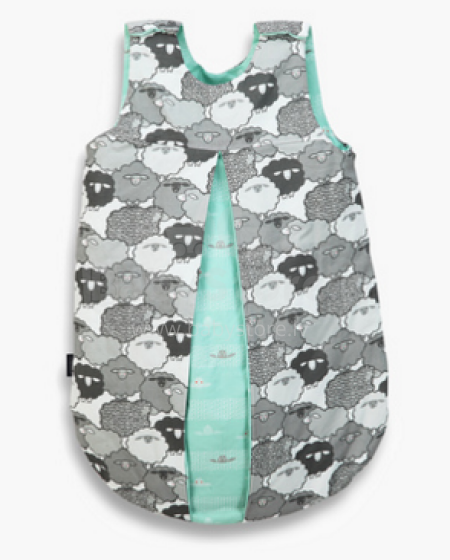 La Millou Art. 84081 Sleeping Bag S Graphite Sheep Family&Strips