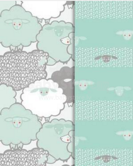 La Millou Art. 84100 Sleeping Bag M Mint Sheep Family&Strips Limitted Edition