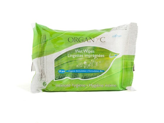 Organyc Art.8860 Влажные салфетки для интимной гигиены из органического хлопка