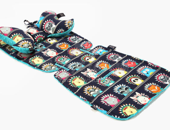 La Millou Art. 84236 Stroller Pad Indian Zoo&Teal
