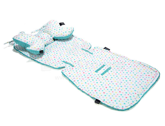 La Millou Art. 84248 Stroller Pad Rainbow Stars&Teal 