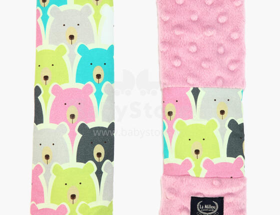 La Millou Art. 84306 Seatbelt Cover Polar Bears&Dusty Rose