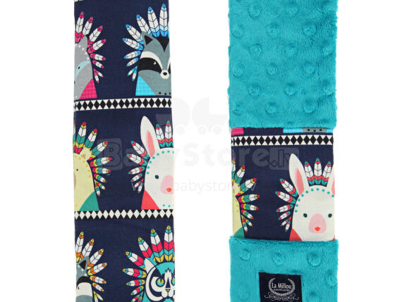 La Millou Art. 84318 Seatbelt Cover Indian Zoo&Teal