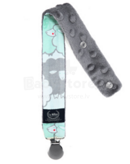 La Millou Art. 84425 Pacifier Hander Mint Sheep Family&Grey