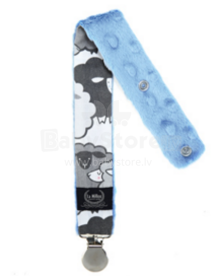 La Millou Art. 84426 Pacifier Hander Graphite Sheep Family&Sky