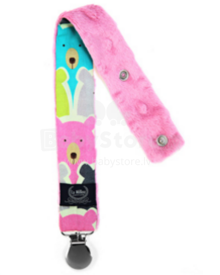 La Millou Art. 84434 Pacifier Hander Polar Bears&Dusty Rose
