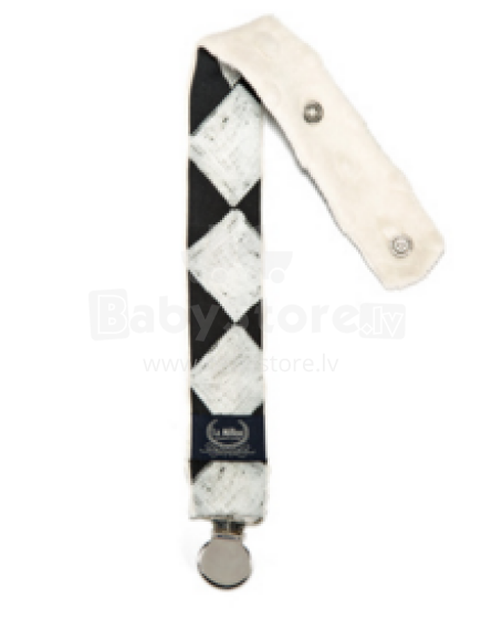 La Millou Art. 84437 Pacifier Hander Follow Me Chessboard&Ecru