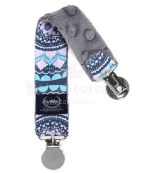 La Millou Art. 84450 Double Pacifier Hander Mosaic&Grey