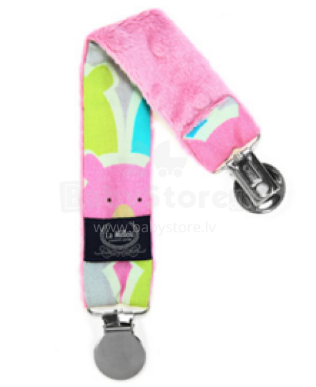 La Millou Art. 84452 Double Pacifier Hander Polar Bears&Dusty Rose