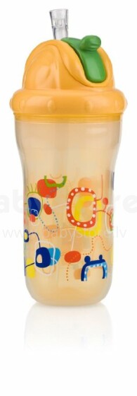 Nuby Art.9609 „Flip-it“ puodelis su minkštais šiaudais 270 ml