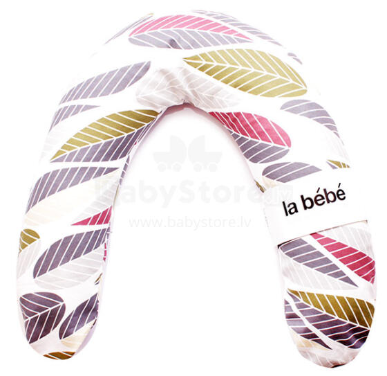 La Bebe™ Rich Maternity Pillow Art.17934 Grey Foliage 30x104 cm