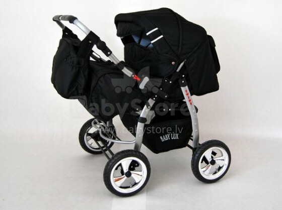 Raf-pol Twins Art. 4611 Детская универсальная современная коляска для двойни с надувными колесами [всё в комплекте]