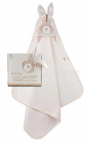 Wooly Organic Art. 00207 Детское махровое полотенце с капюшоном из Био-хлопка (75x75 см)