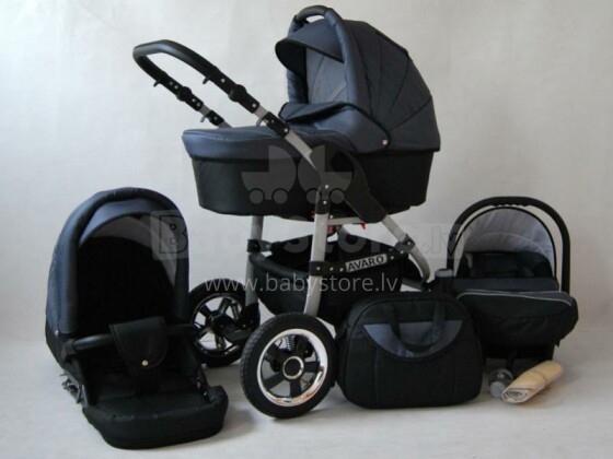 Raf-pol Avaro Art. 12848 Детская универсальная современная коляска с надувными колесами 2в1 [всё в комплекте]