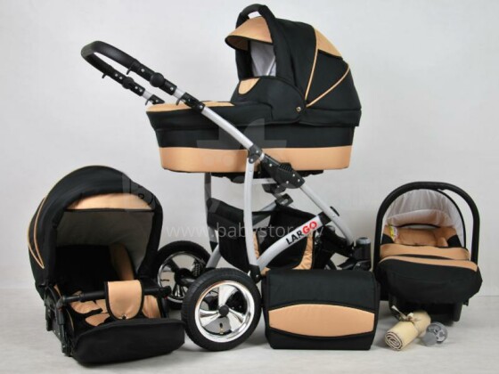 Raf-pol Largo Art. 84761 Детская универсальная современная коляска с надувными колесами 2в1 [всё в комплекте] 