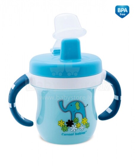Canpol babies 2/423 Поильник/кружечка обучающий с ручками и пластиковым колпачком для малышей от 9 месяцев 200 ml