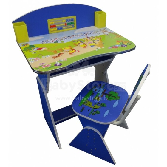 Baby Land цветной рабочий стол со стулом Art. HC53BC