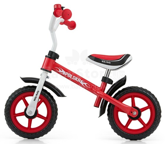 MillyMally Dragon Red Polska  Детский велосипед - бегунок с металлической рамой 10''