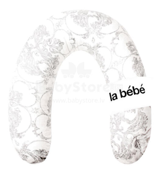 La Bebe™ Rich Cotton Nursing Maternity Pillow Art.67036 White vintage Black vintage Nursing Pillow 30x104 cm