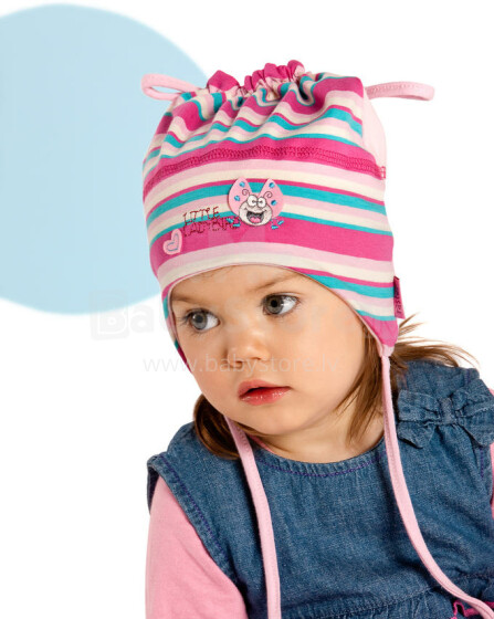Raster Art.12/028 Drobiazg Bērnu kokvilnas cepure ar austiņām Pavasaris-vasara