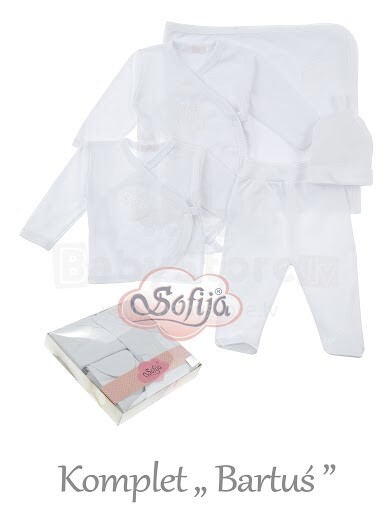 Sofija Art.1241 Bartus White kids dress 100% cotton
