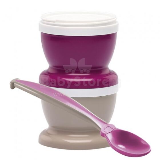 Thermobaby 1659 - 2 decorated section plates with spoon  