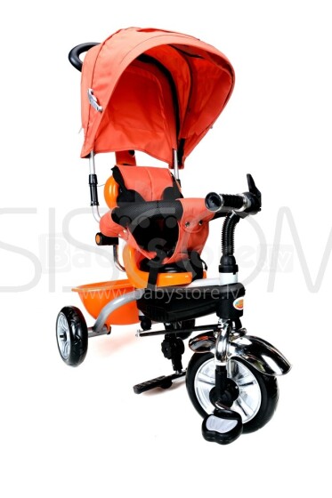 „Baby Maxi Paty Bike Plus 777“ vaikiškas triratukas su stogu ir krepšeliu