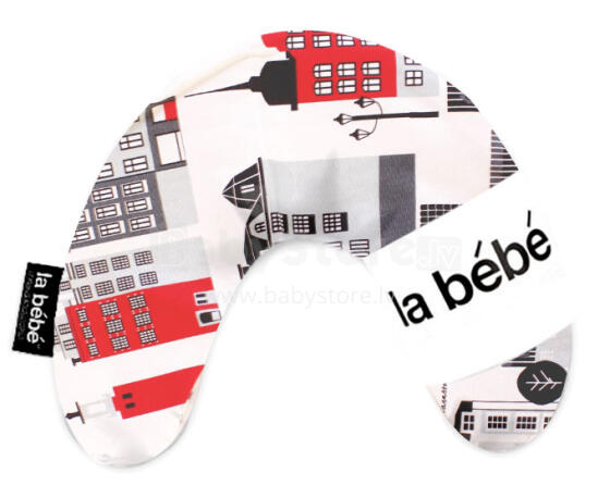 La Bebe™ Mimi Nursing Cotton Pillow Art.5186 Сityscape Pillow, size 19x46 cm