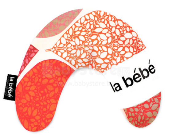 La Bebe™ Mimi Nursing Cotton Pillow Art.45292 Deco Orange Travel pillow, 19x46 cm