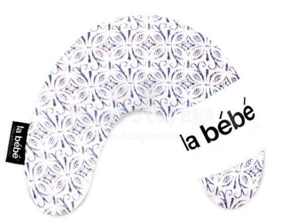 La Bebe™ Mimi Nursing Cotton Pillow Art.3327 White/Blue Pakaviņš spilventiņš 19x46 cm