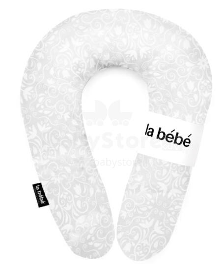 La Bebe™ Snug Cotton Nursing Maternity Pillow Art.8548 Floral Gray/White